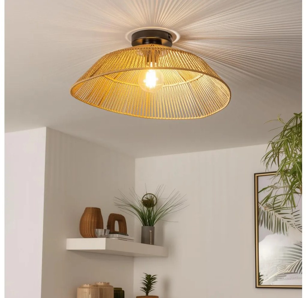 Brilagi - LED felületre szerelhető csillár CERIA BOHO 1xE27/40W/230V átm. 50 cm barna
