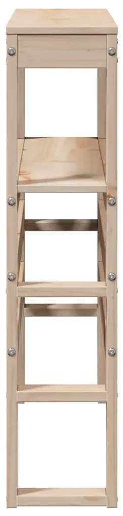 tömör fenyőfa fejtámla polcokkal 100 cm