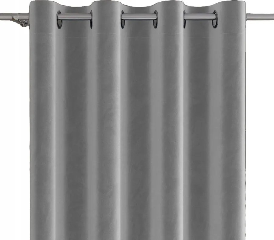 Függöny készre szerelve Velvi 140x240 hideg szürke