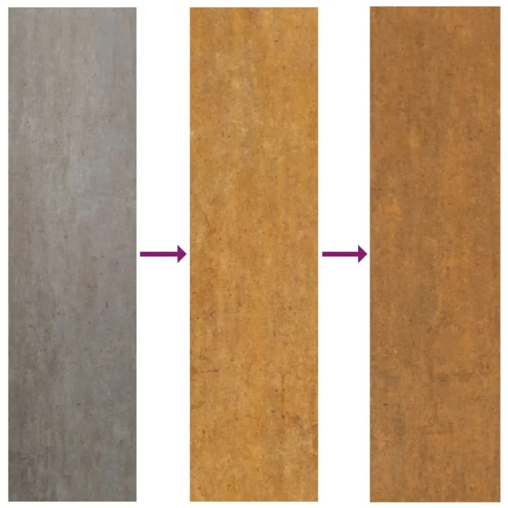 2 db corten acél növénytartó 32 x 30 x 29 cm