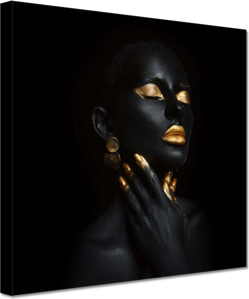 Vászonkép 20x20 Arannyal bevont arc