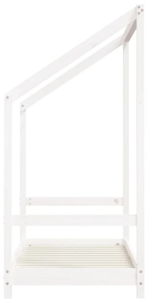 fehér tömör fenyőfa gyerekágykeret 2 x (70 x 140) cm