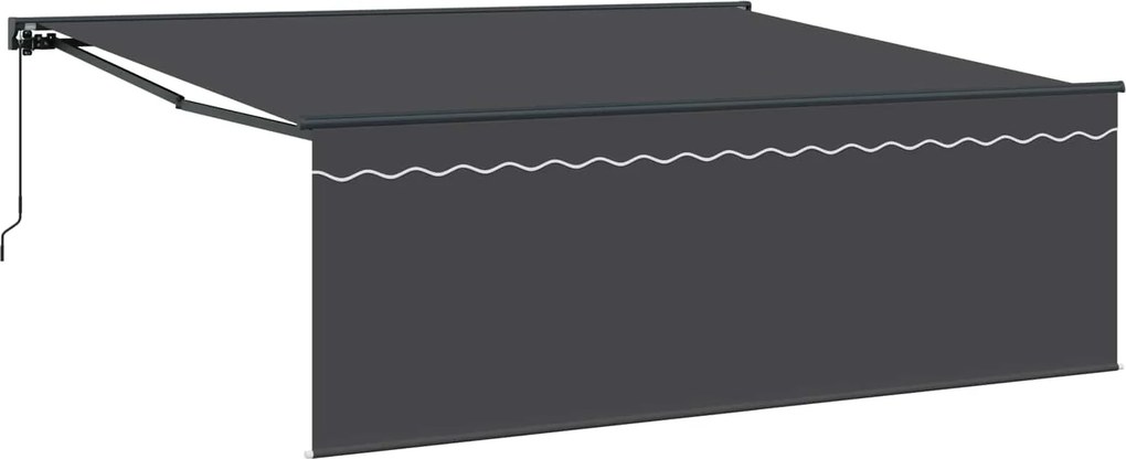 vidaXL Behúzható napellenző Sárga és Fehér 350 x 250 cm