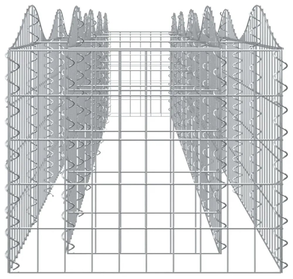 íves horganyzott vas gabion magaságyás 400x50x50 cm