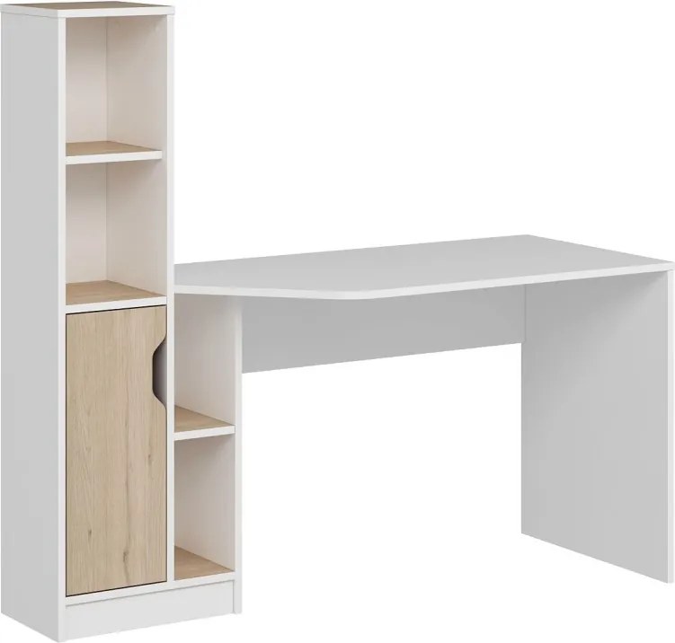 Viora íróasztal, fehér-dió, 150 cm