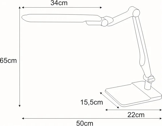 KAJA K-BL1207 CZARNY MICA Fekete Színű Asztali Lámpa 10W LED 950Lm 3000-6000K IP20