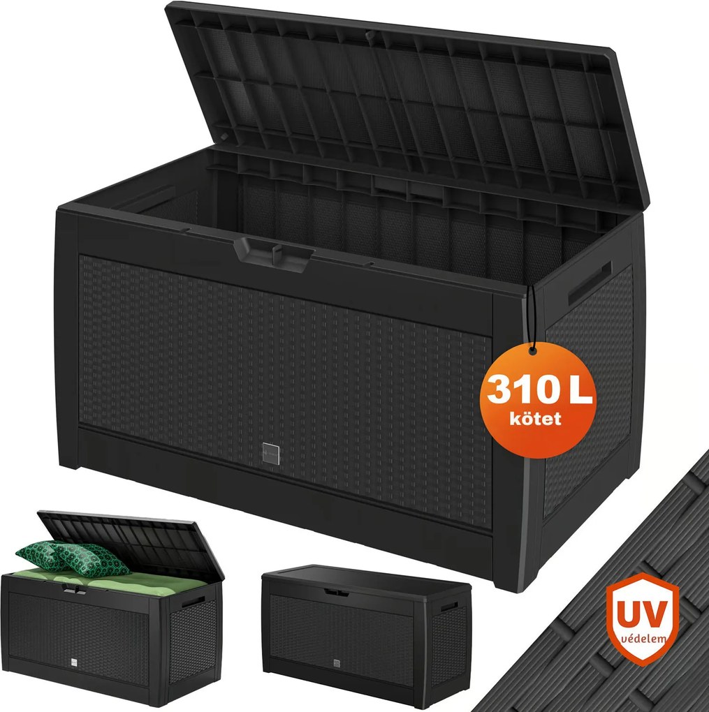 RATO tárolódoboz, 310L, 119x48x60 cm, antracit Prosperplast