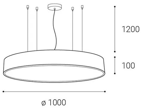 LED2 - LED Dimmelhető csillár zsinóron MONO LED/153W/230V 3000K/4000K fehér