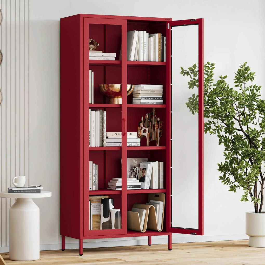 ANGELO vitrin, 800 x 1850 x 450 mm, Modern: piros