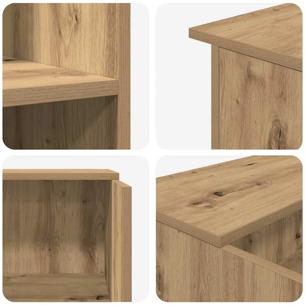 recepciós pult kézműves tölgy 100x50x103,5 cm szerelt fa