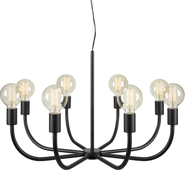 MARKSLÖJD 108291 AMISTOSO Modern Csillár Fekete E27 IP20