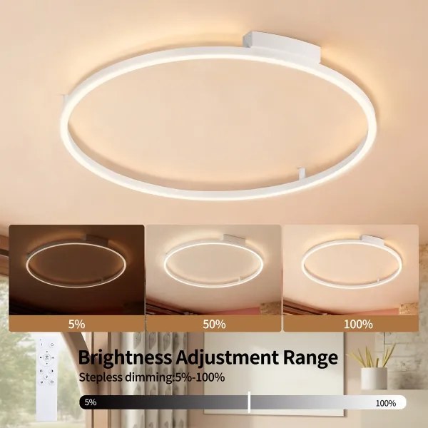 Brilagi - LED dimmelhető lámpatest PORTOFINO LED/60W/230V átm. 80 cm fehér + távirányító