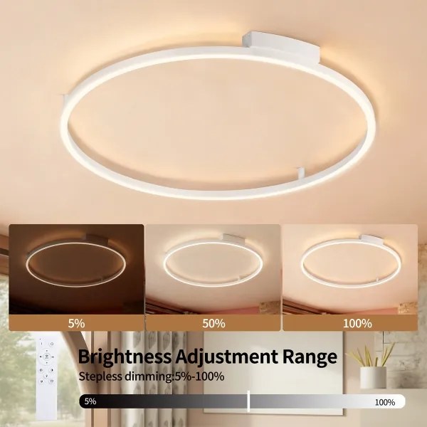 BRILAGI - PORTOFINO LED dimmelhető lámpatest, LED/60W/230V, Ø 80 cm, fehér + távirányító