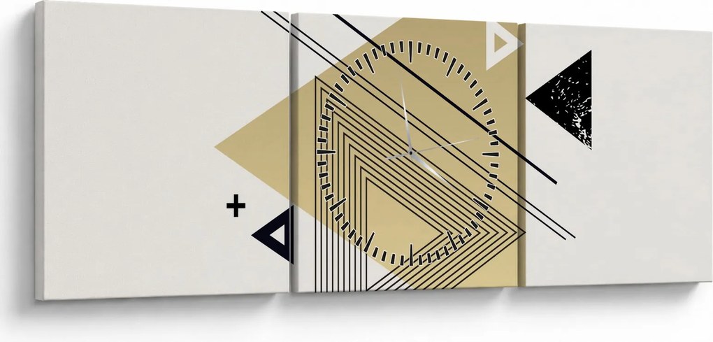 Kép - Geometriai formák N⁰4 (órával) (90x30 cm)