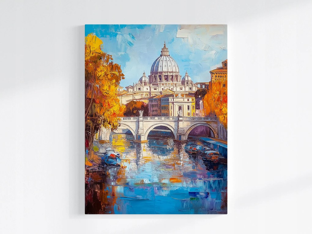Vászonkép Canvas Város Róma Vatikán Bazilika Tiber Ősz 60x80