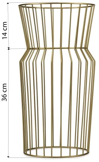 Virágállvány 50x26 cm arany