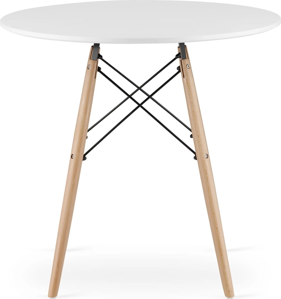 AKCIÓ Fehér étkezőasztal OSLO 80x80 II. osztály