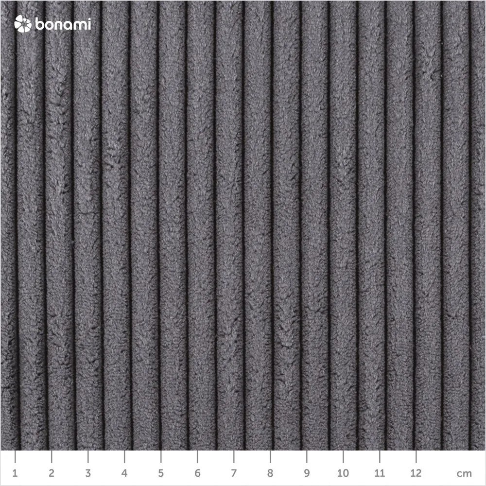 Szürke kárpitozott franciaágy tárolóhellyel ágyráccsal 180x200 cm Mattis Cord – Meise Möbel