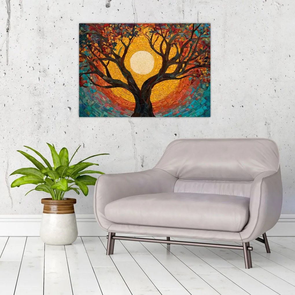 Kép - Nap az élet fájának koronájában (70x50 cm)