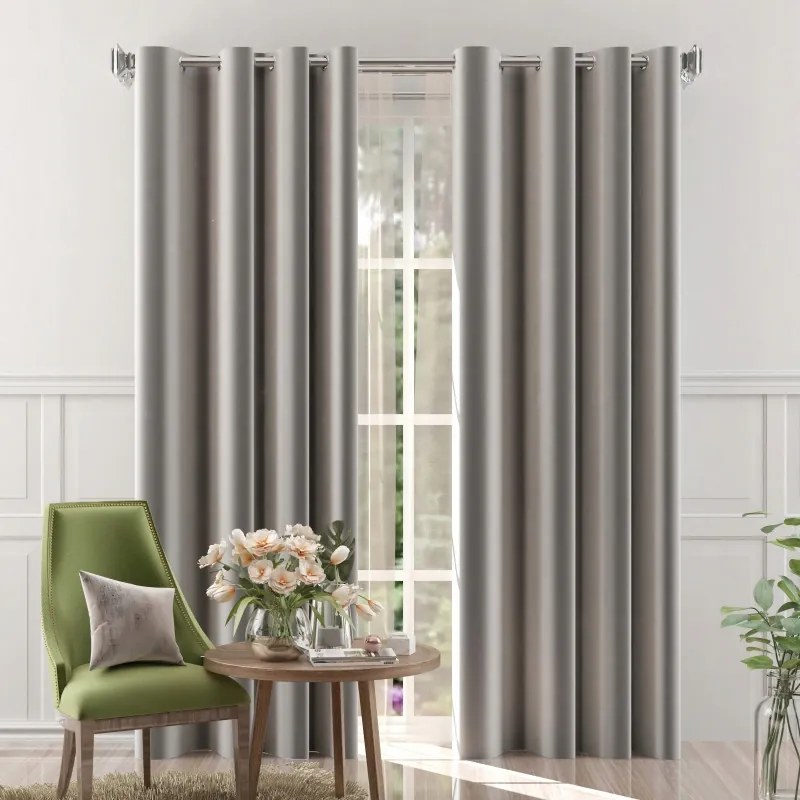 Modern velúr függöny világos szürke 140x250cm Moradi