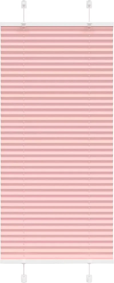 vidaXL pliszírozott redőny rózsaszín 55x100 cm szövetszélesség 54,4 cm