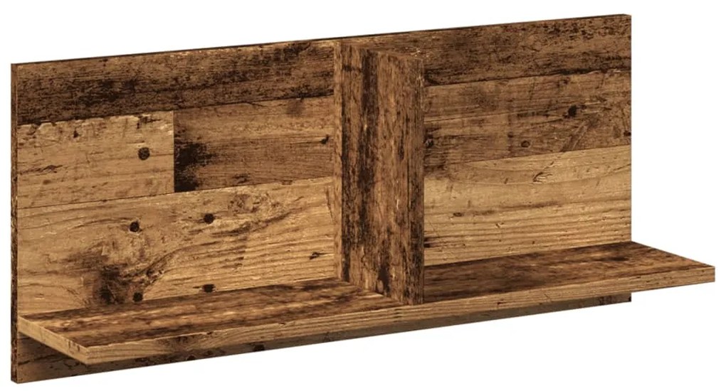 antik fa színű szerelt fa faliszekrény 70 x 16,5 x 30 cm