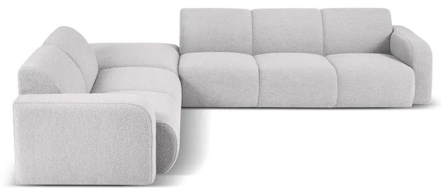 Világosszürke buklé sarokkanapé (bal oldali) Molino – Micadoni Home