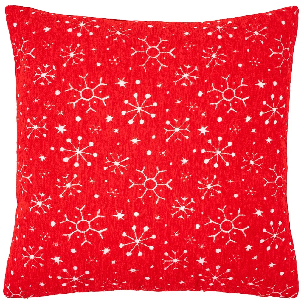 4Home Snowfall in Red párnahuzat, 45 x 45 cm