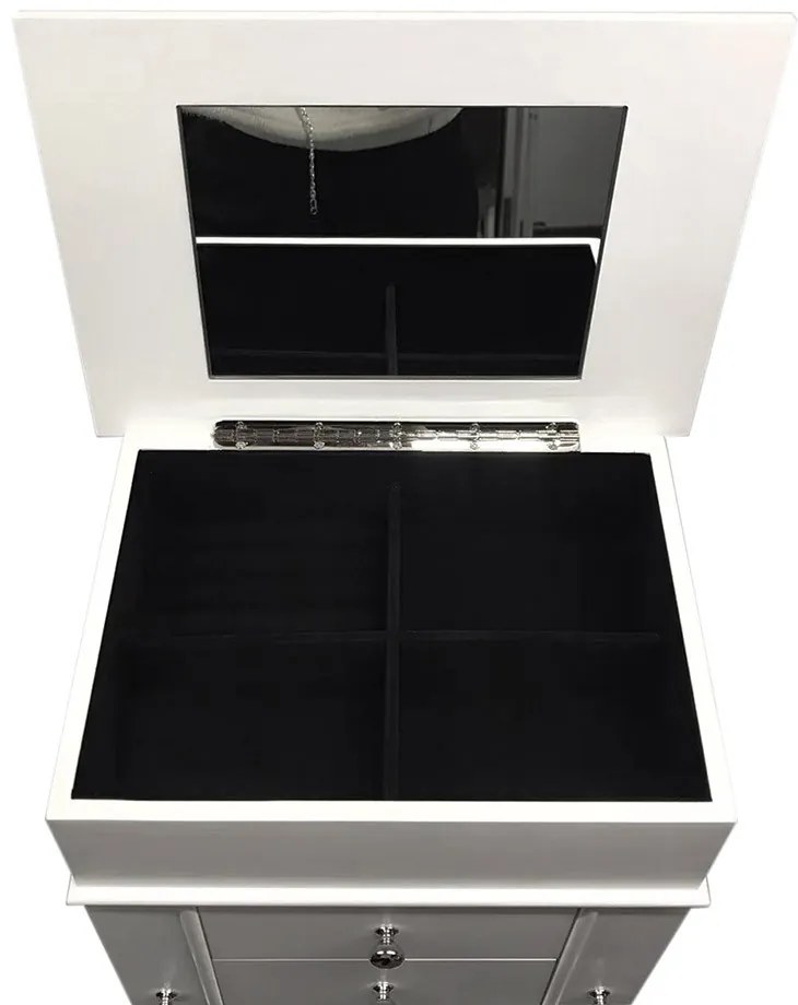 Ékszertartó szekrény, fehér