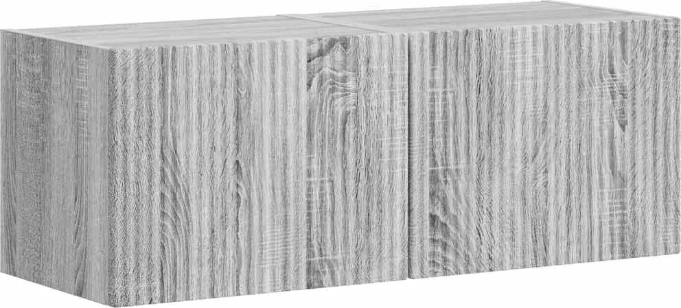 vidaXL TV Fali Szekrény 2 pcs Szürke Sonoma 60 x 31 x 29.5 cm Faanyag
