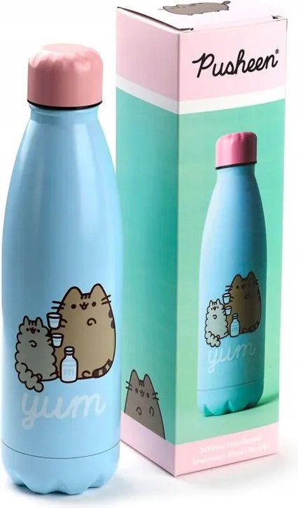 Rozsdamentes acél termosz palack 500ml termosz Macska Pusheen meleg 12h