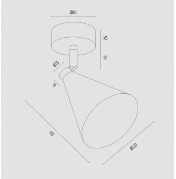 Argon 8279 - Spotlámpa LUCINDA 1xE14/7W/230V fekete/arany
