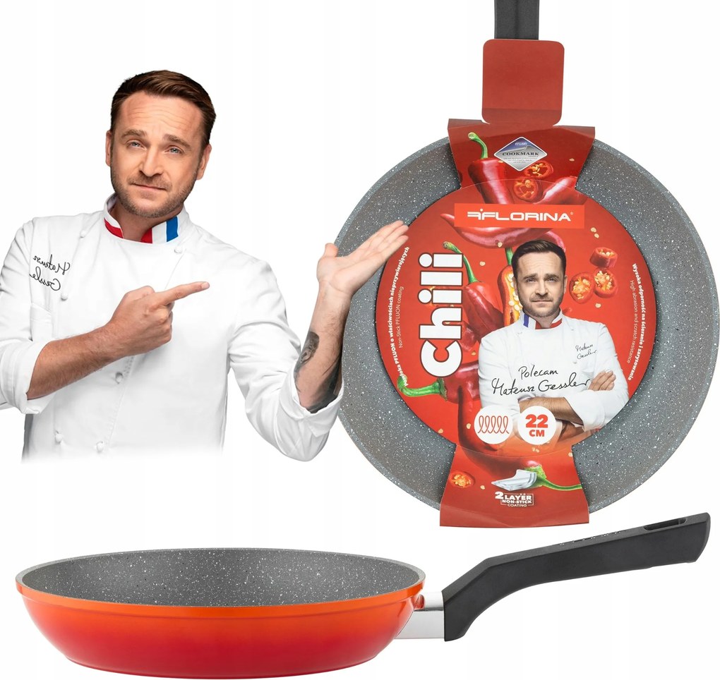 Alumínium Serpenyő Tapadásmentes bevonat Non-Stick Florina Chili 22cm