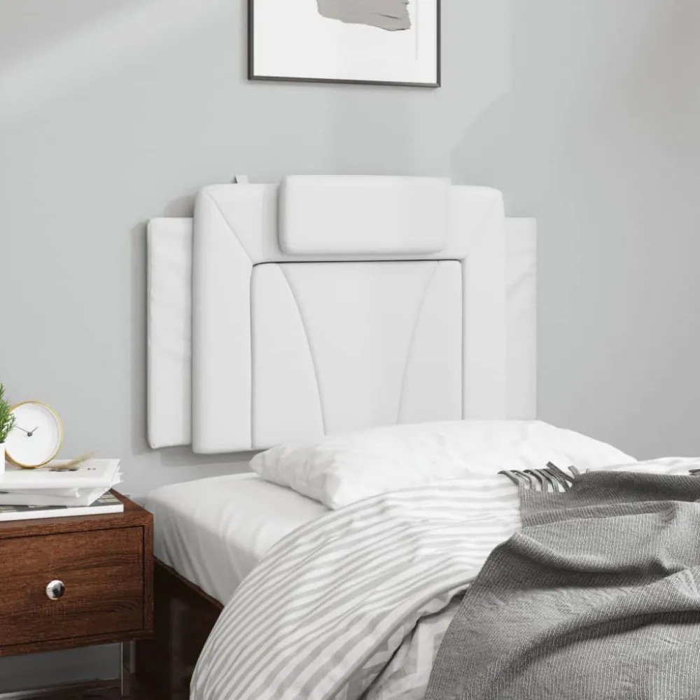 fehér műbőr fejtámla párna Viana 80 cm