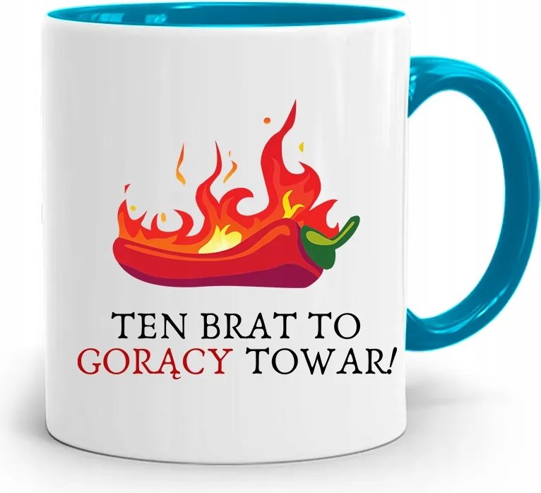 Kék Ajándék Bögre Ez A Testvér Egy Forró Áru, fényképes nyomtatással