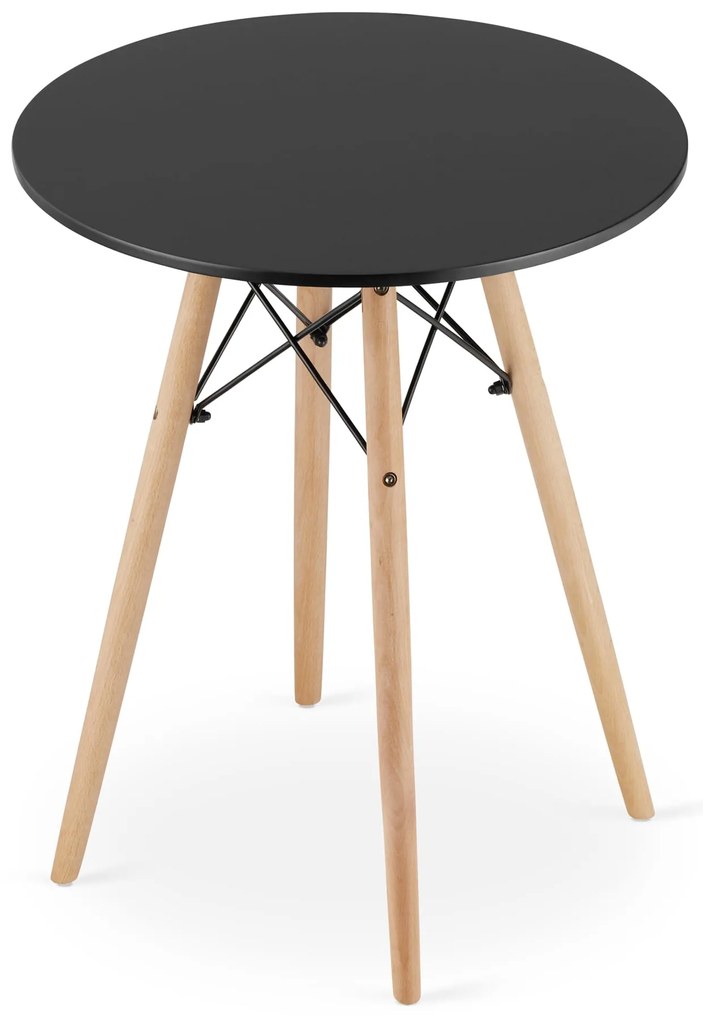 AKCIÓ Fekete étkezőasztal OSLO 60x60 II. osztály