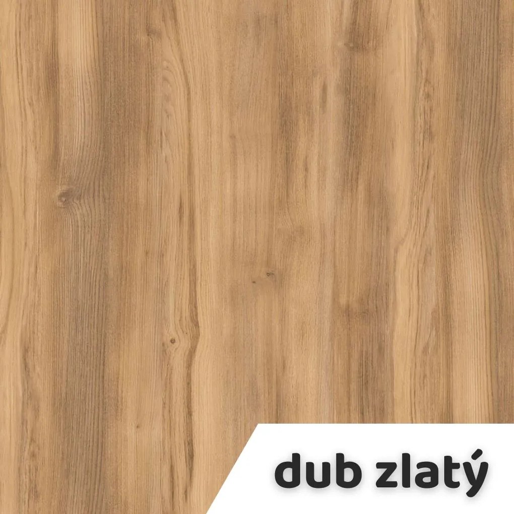 Összecsukható asztal 160 x 80 cm, fekete lábak, arany tölgy