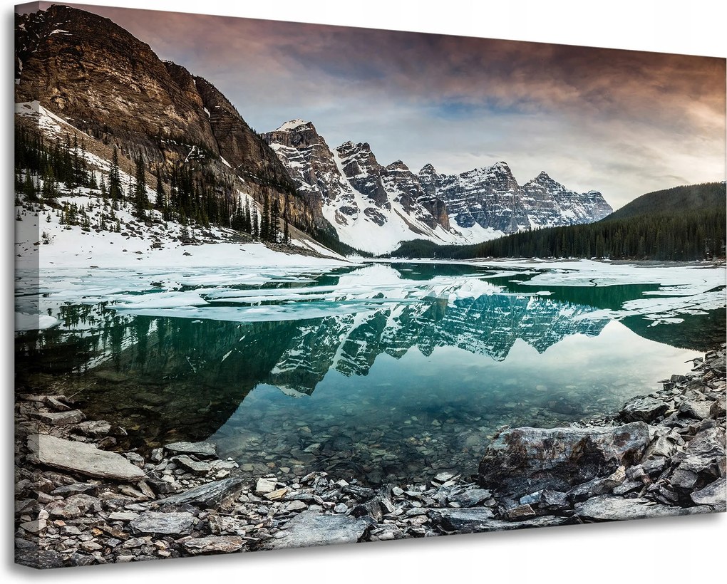 Vászonkép Természet Tó a hegyekben 90x60 cm