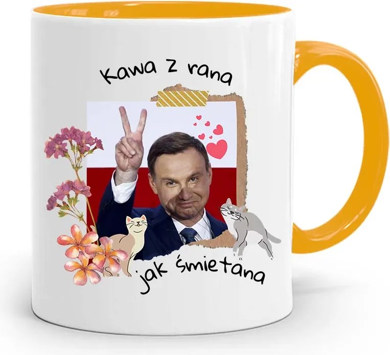 Sárga Bögre Elnök András Duda Kávé Reggel