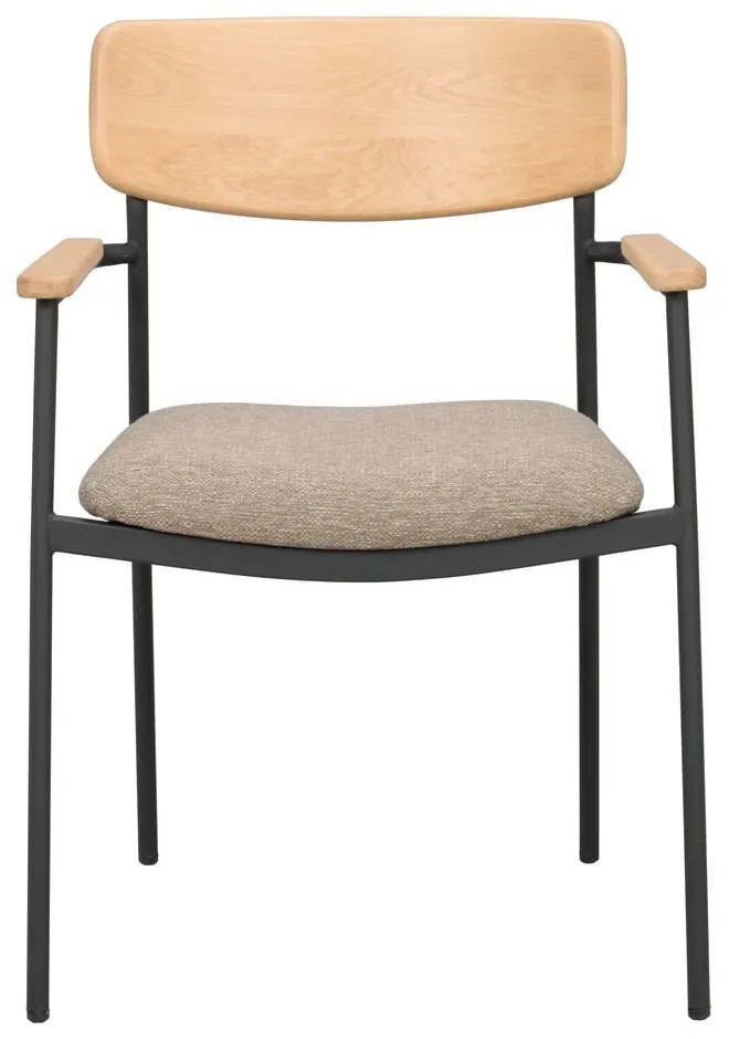 Bézs-natúr színű étkezőszék szett 2 db-os Maymont – Rowico