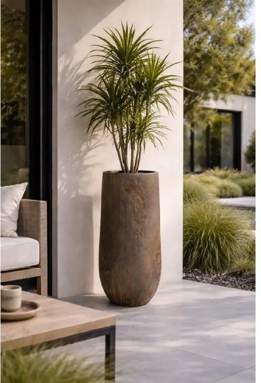 Pottery Pots Nax virágcserép, császárbarna színű, több méretben - PotteryPots méret: M - ø 33,5 cm | m. 70 cm