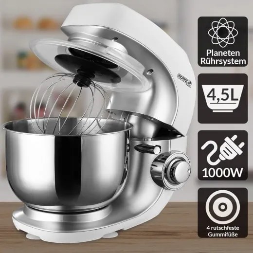 monzana® Noblesse 4,5L konyhai robotgép - ezüst