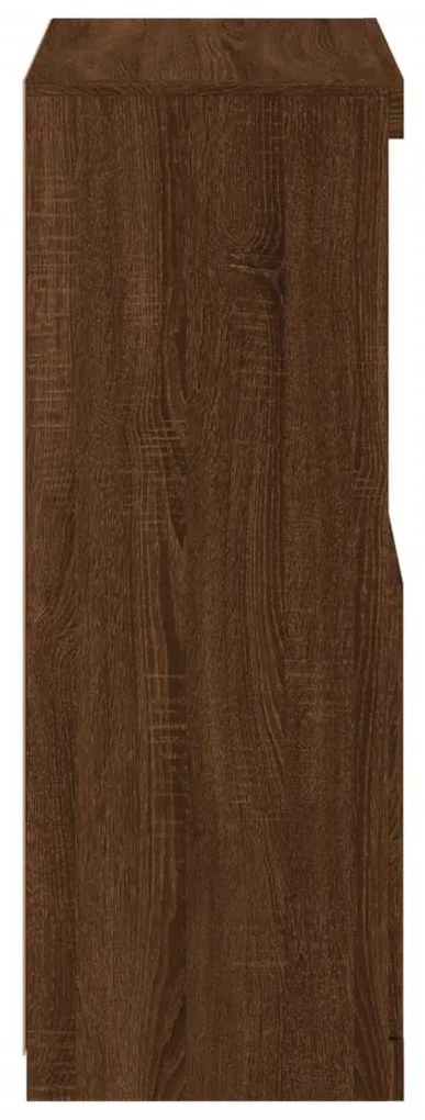 barna tölgy színű tálalószekrény LED-ekkel 60,5 x 37 x 100 cm