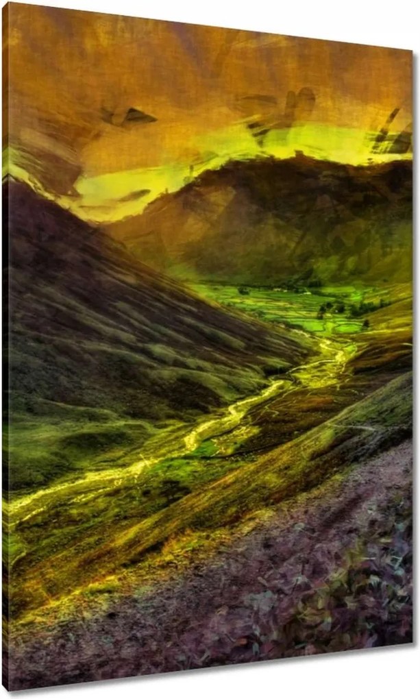 Vászonkép 70x100 Folyó a völgyben Tájkép