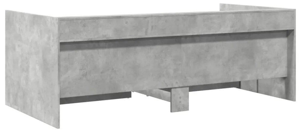 betonszürke kanapéágy fiókkal matrac nélkül 90x190 cm