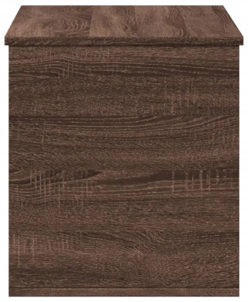 barna tölgy színű szerelt fa tárolóláda 100x42x46 cm