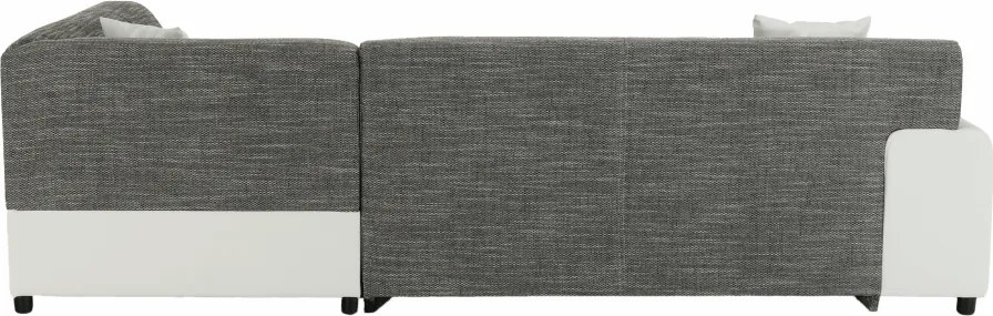 Ülőgarnitúra, fehér/szürke melír, jobbos, MINERVA