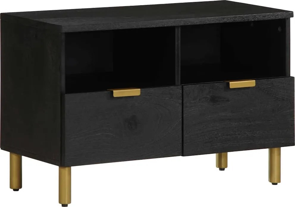 vidaXL fekete szerelt fa TV-szekrény 70 x 33 x 46 cm