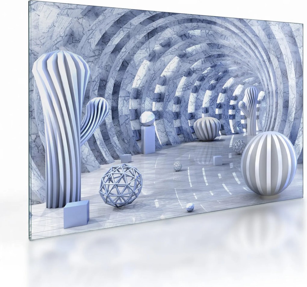 Kép - 3D absztrakció (üvegen) (70x50 cm)
