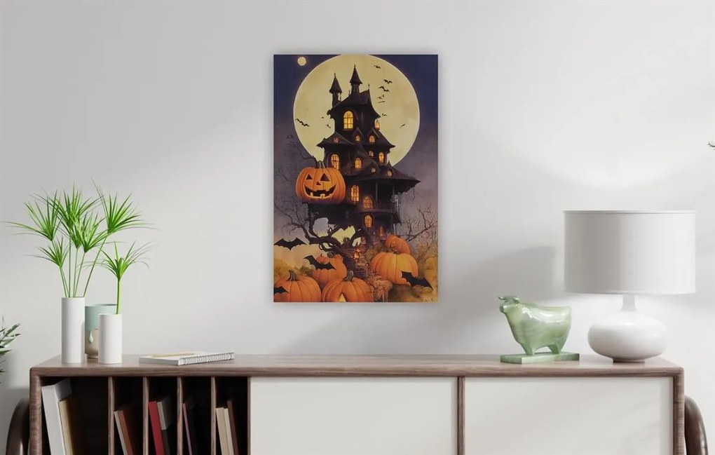 Fali kép Ijesztő villa 9 LED 60 x 40 cm